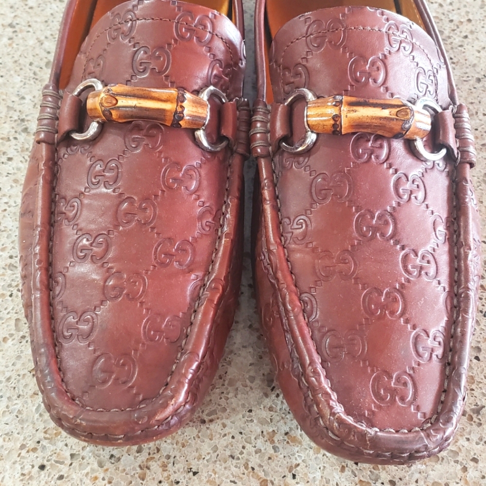 Gucci Mens Brown Loafers Size 9